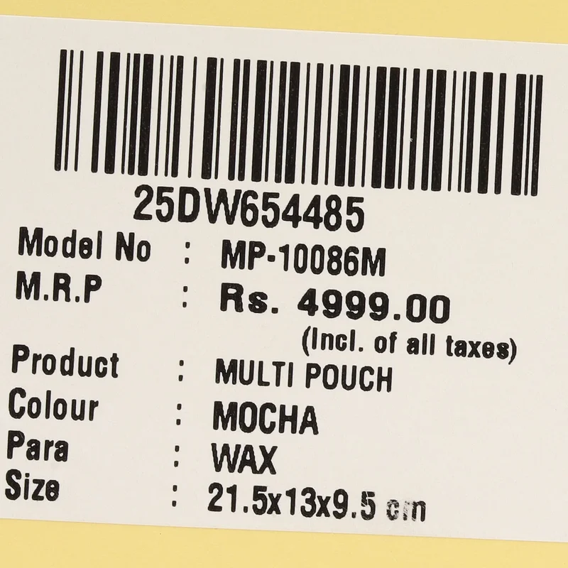 Da Milano Mocha Wax Leather Multi Pouch - Mocha  | Best Price UAE